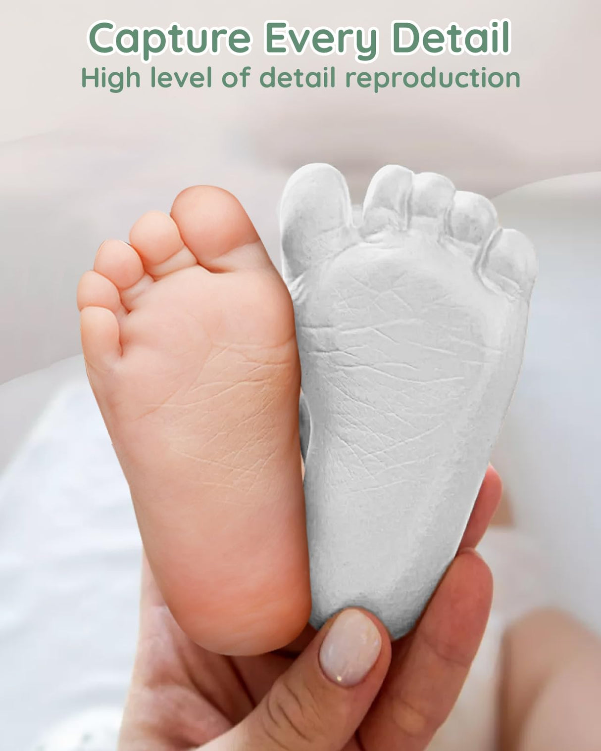 Lilian&Gema Baby Casting Kit Hands and Feet, Newborn Keepsake Foot Hand Mold Kit, Plaster Hand Mold Casting Kit for Babies 0-6 Months, Perfect for First Birthday, New Mom Baby Christmas Gift