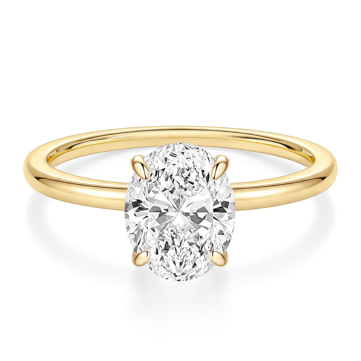 EAMTI Travel Engagement Rings for Women Oval Cut Wedding Bands Size 7