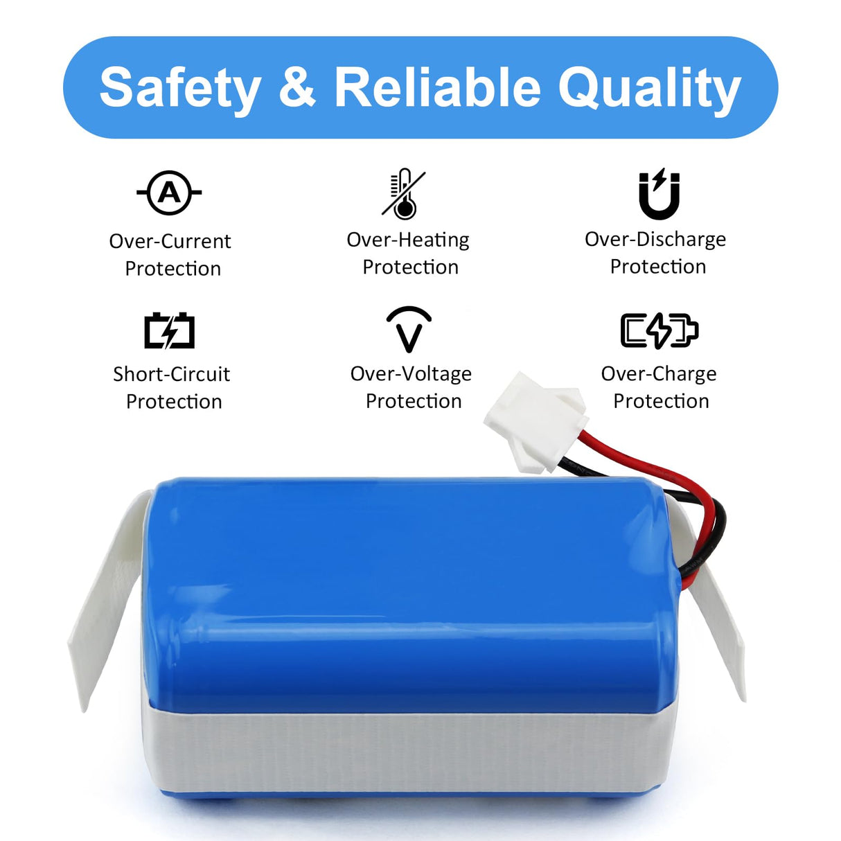 MULS 12.8V M210 Battery Replacement for Lefant M210 M210 Pro M210P M210B M213 M213S M320, OKP Life K2 Robot Vacuum Cleaner 2000mAh