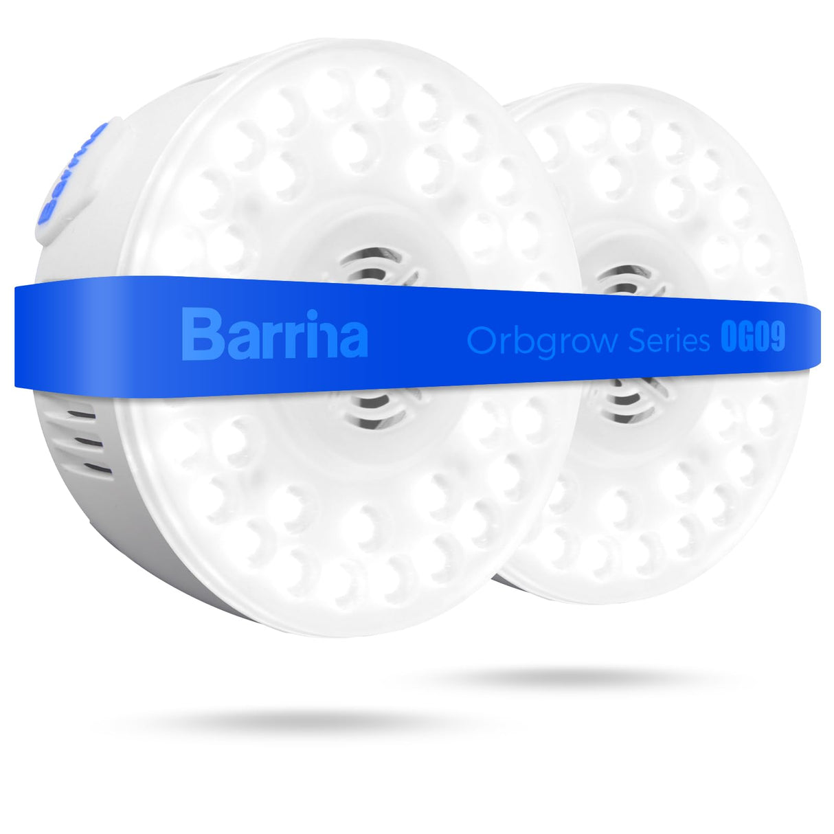Barrina Orbgrow OG09 Puck LED Grow Light, 5000K 18W(2 x 9W, 270 Watt Equiv), Plant Lights for Indoor Plants Full Spectrum, Magnetic & Linkable, Small Grow lamp, Perfect for Plant Shelf, 2 Packs