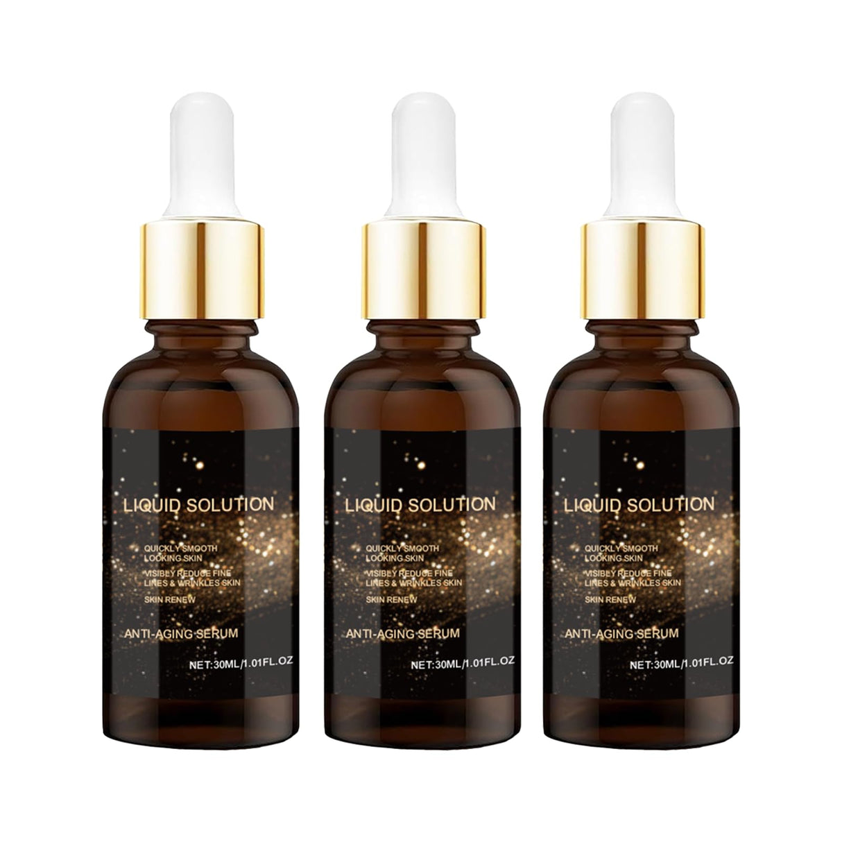 Olavita Face Serum, Liquid Solution anti Aging Serum, Vitamin C & E, Anti Aging Face Tightening, Boost Skin Collagen, Reduce Wrinkles & Plump Skin. 3pcs