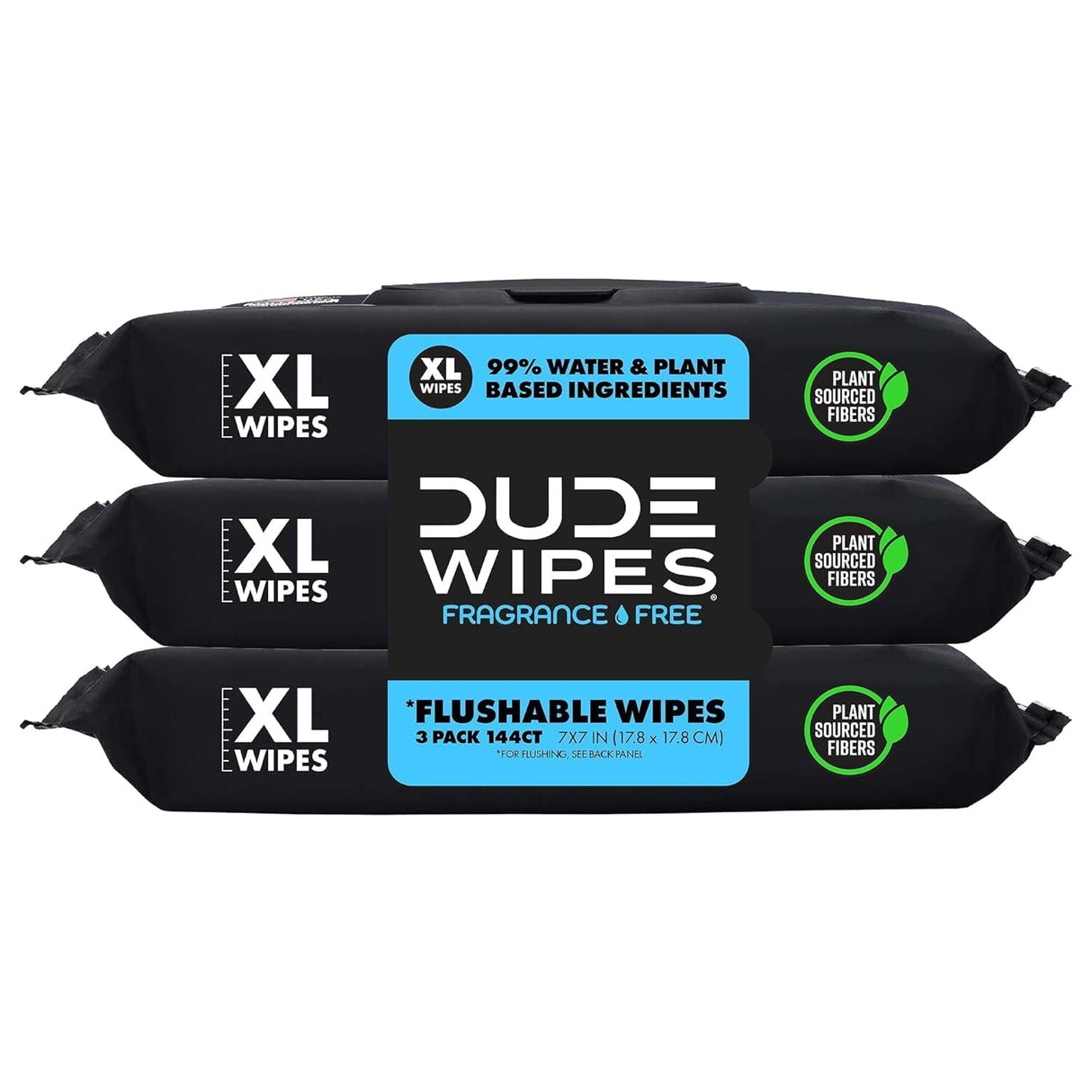 DUDE Wipes - Flushable Wipes for Adults - 6 Pack, 288 Wipes - Odor Destroyer XL Adult Wet Wipes - Deodorizing with Clean Scent - Up to 24 Hours of Odor-Destroying Technology