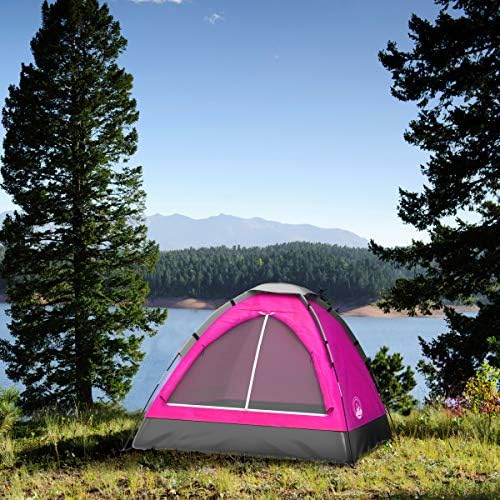 2 Person Camping Tent with Rain Fly and Carrying Bag - Lightweight Outdoor Tent for Backpacking, Hiking, or Beach Use by Wakeman Outdoors