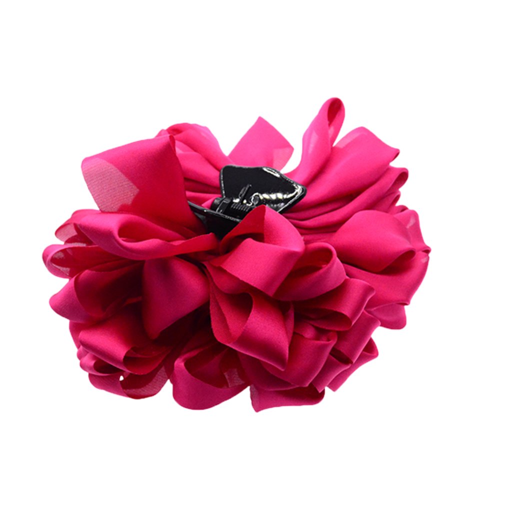4 Pcs Large Silk Flower Bow Hair Claw Jaw Clips For Women Hair clamps