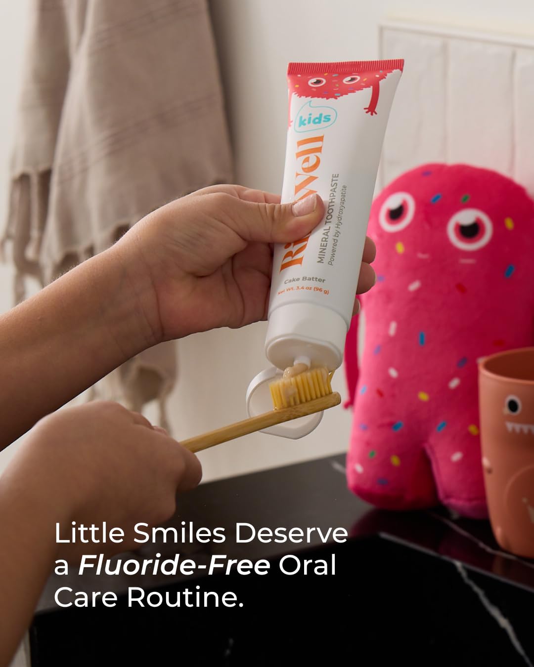 RiseWell Kids Hydroxyapatite Toothpaste Fluoride Free - Cake Batter, 3.4oz