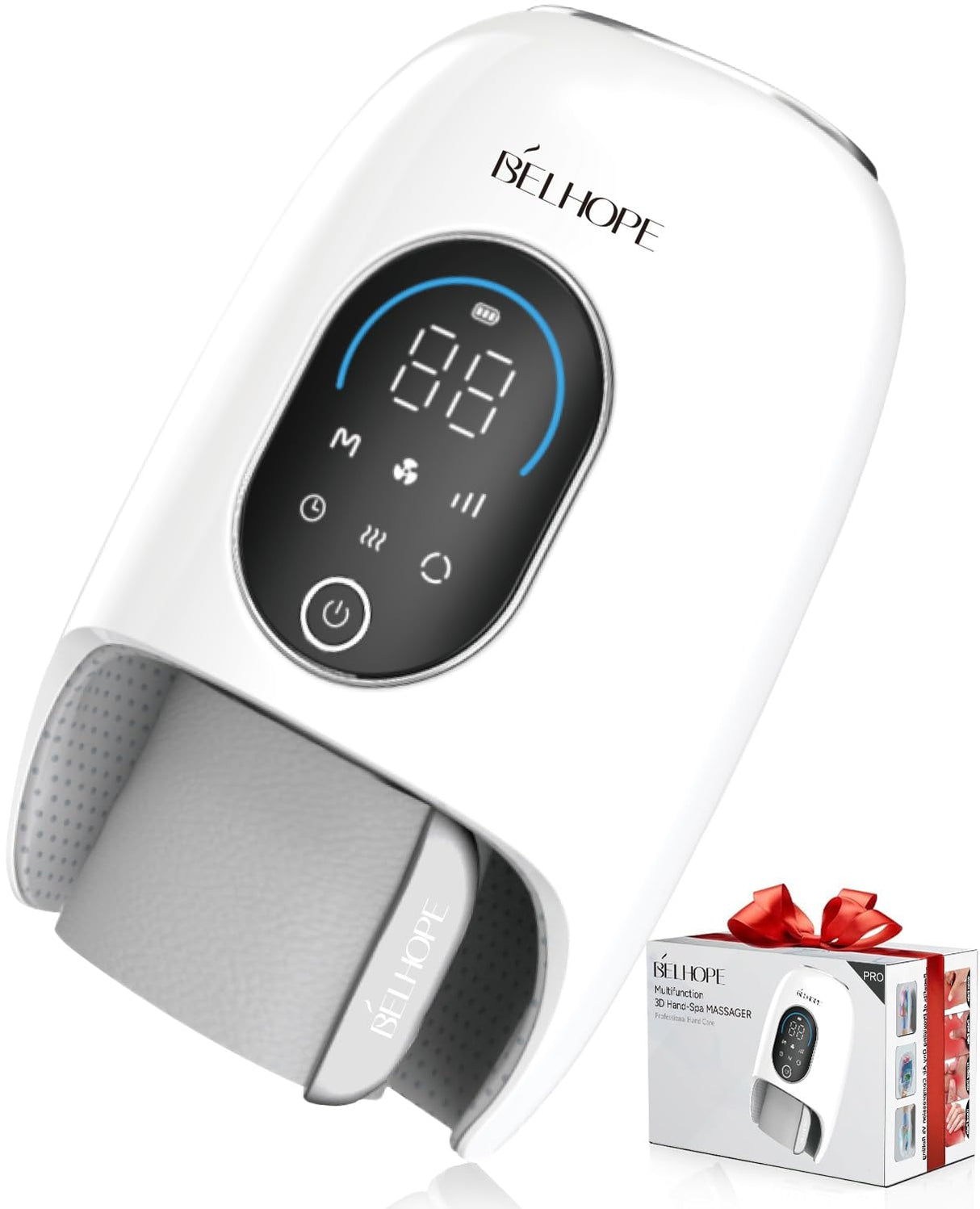 belhope Hand Massage Device with 9 Modes and 4 Heating Options for Hot and Cold Therapy Hand and Wrist Massager for Arthritis and Carpal Tunnel Relief Ideal Home Gift FSA HSA Eligible