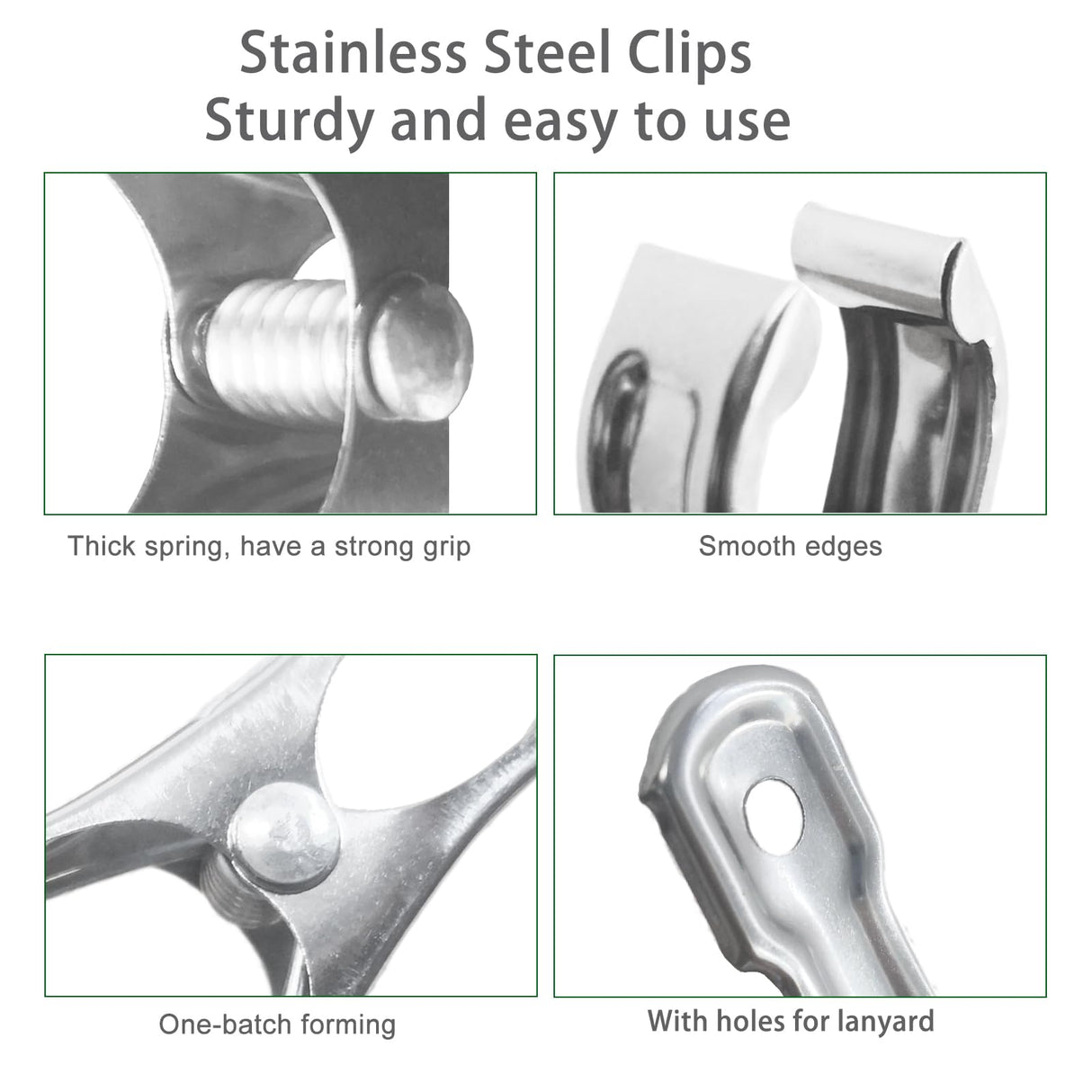 Samhopo 80 Pcs 2inches Gardening Clips for Netting, Metal Clamps Made of Stainless Steel, Have a Strong Grip of Greenhouse Clips Keep the Plant Cover on Garden Hoops
