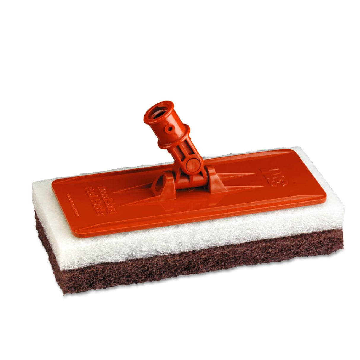 3M Doodlebug Floor Pad Holder, 9" x 3.75", Orange – Durable Plastic Holder for Cleaning Pads, Compatible with Standard Threaded Handles
