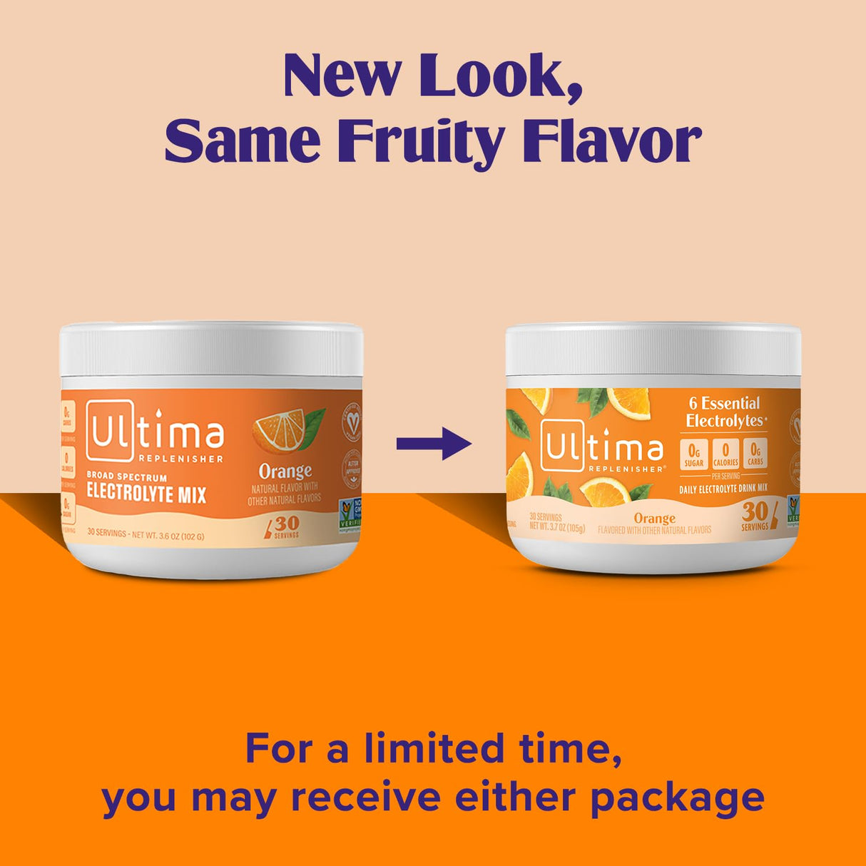 Ultima Replenisher Daily Electrolyte Powder Drink Mix – Sugar Free – Orange, 30 Servings – Hydration Powder with 6 Key Electrolytes and Trace Minerals – Keto Friendly, Vegan, Non-GMO