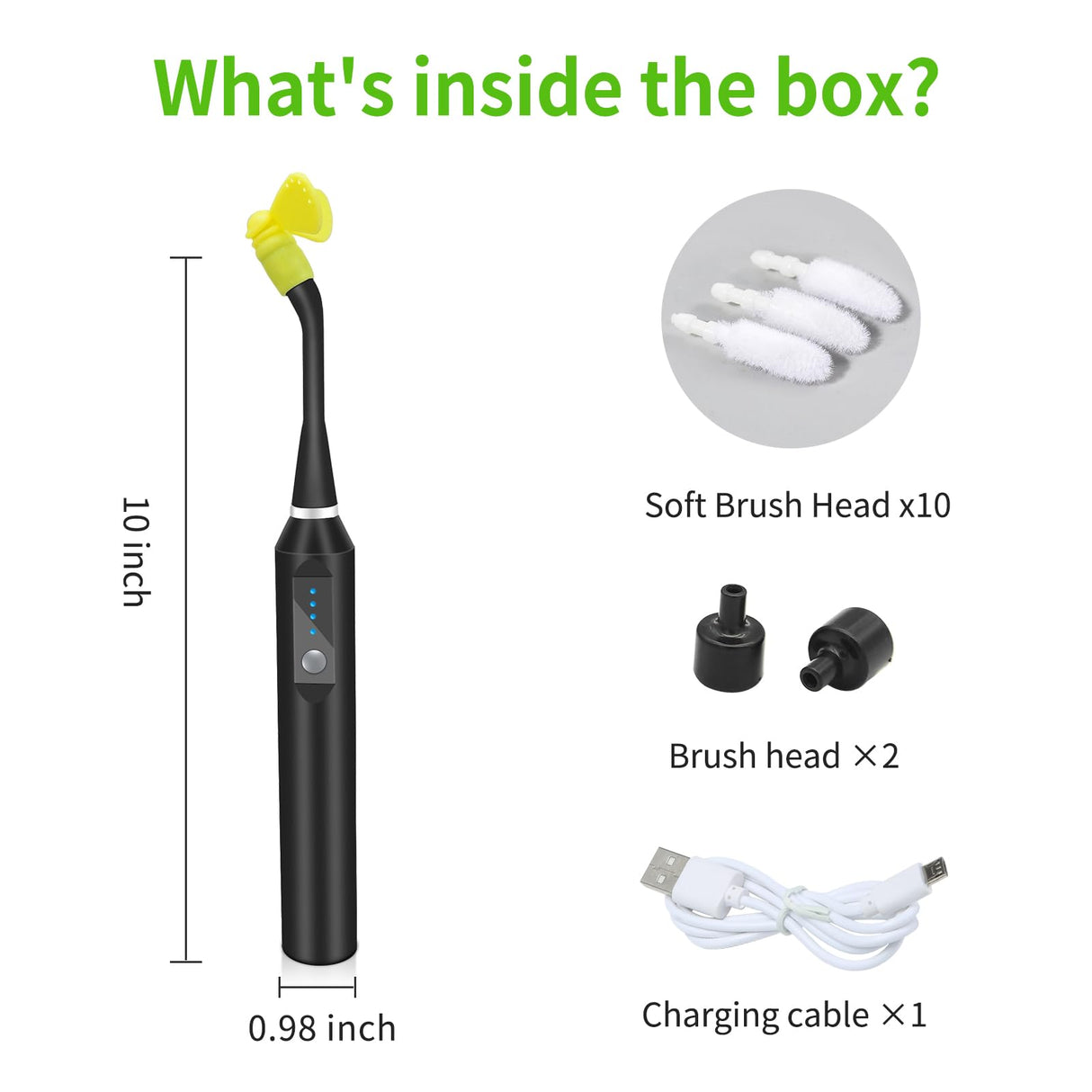 RUNWUSHENG Plant Pollination Tool - USB Rechargeable Vibrating Pollinator for Greenhouse Crops Like Tomatoes and Strawberries