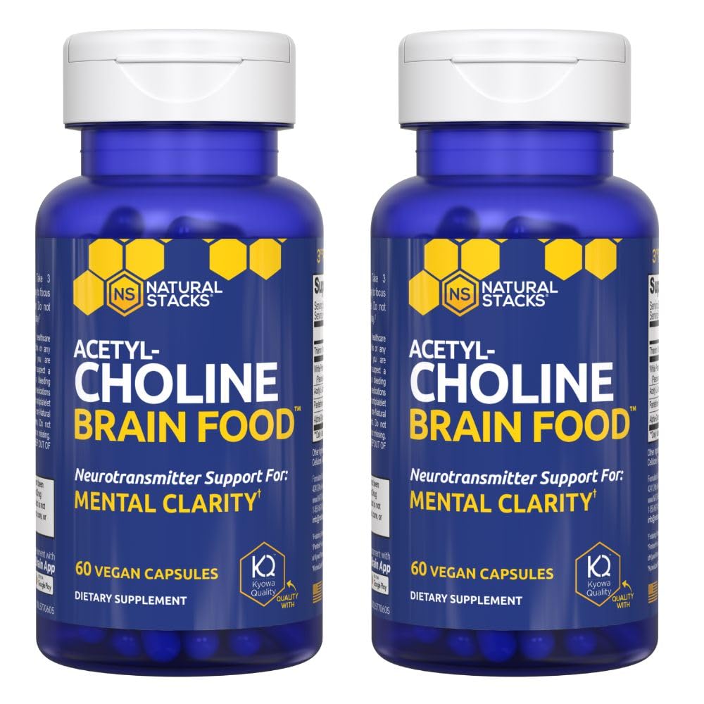 Acetylcholine Brain Food - Acetyl L-Carnitine & Alpha GPC Supplement - Supports Production of Acetylcholine - Neurotransmitter Supplement for Cognitive Function - 120 Capsules
