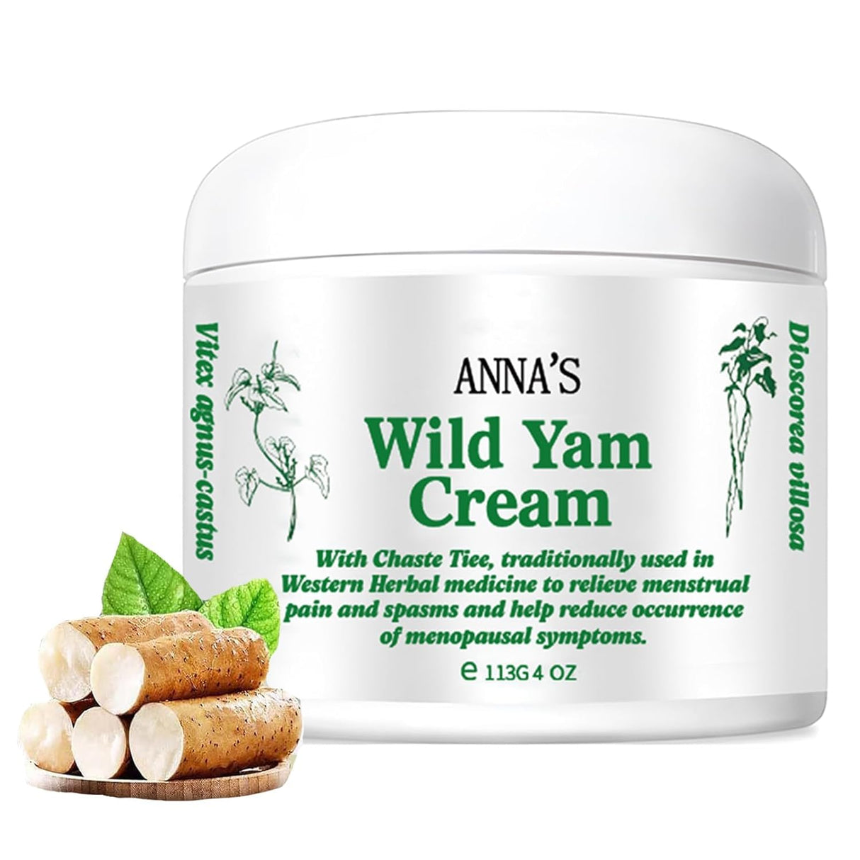 Anna's Wild Yam Cream, Wild YamCream Organic for HormoneBalance,Promoting Perimenopause &Menopause support