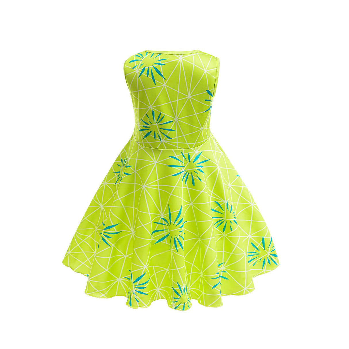 Magwei Girls Disgust Costume Joy Princess Dress Costume Kids Cosplay Dress up Halloween Birthday Christmas Outfits with Wig (Light Green, 11-12 Years)