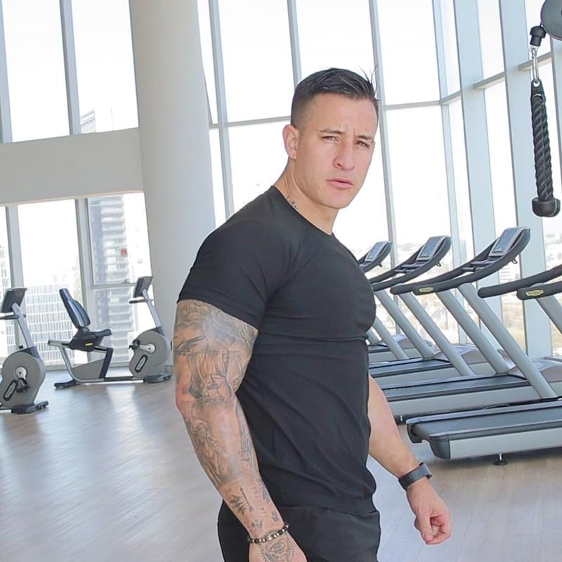 Sauna Shirt for Men Sweat Suit Compression T-Shirt Weight Loss Body Shaper Shirts for Workout Sports