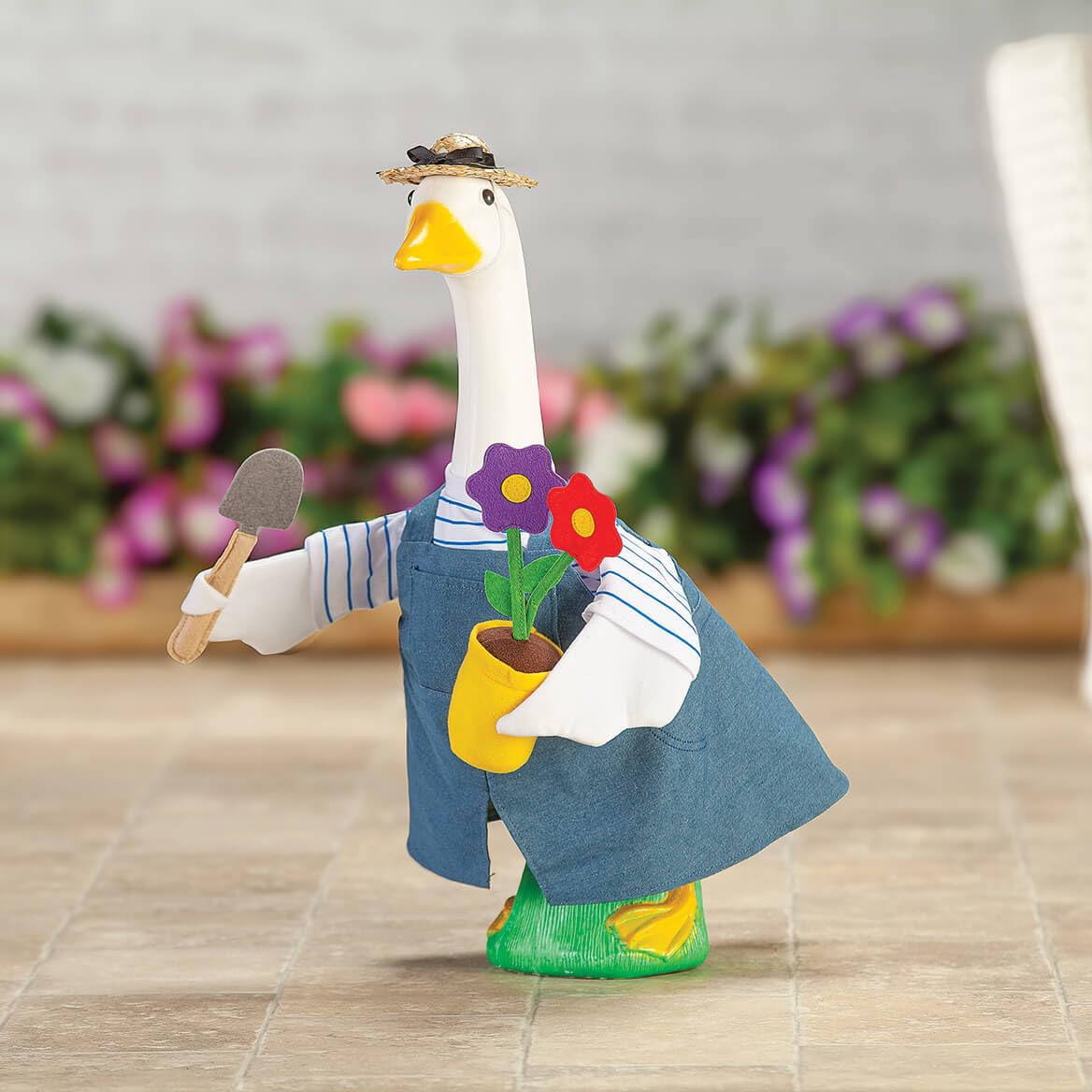 Fox Valley Traders Gaggleville Gardener Goose Outfit, Fits Large 23" H Statue