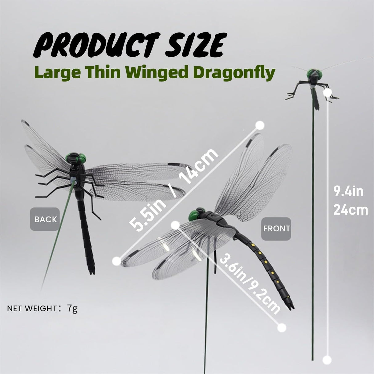 SXXSMYWR 2026 New Dragon Fly Clips for Bugs Repellent, 3D Artificial Dragonfly Hat Clip, Dragonfly Garden Decor (10PCS) (10, Black)