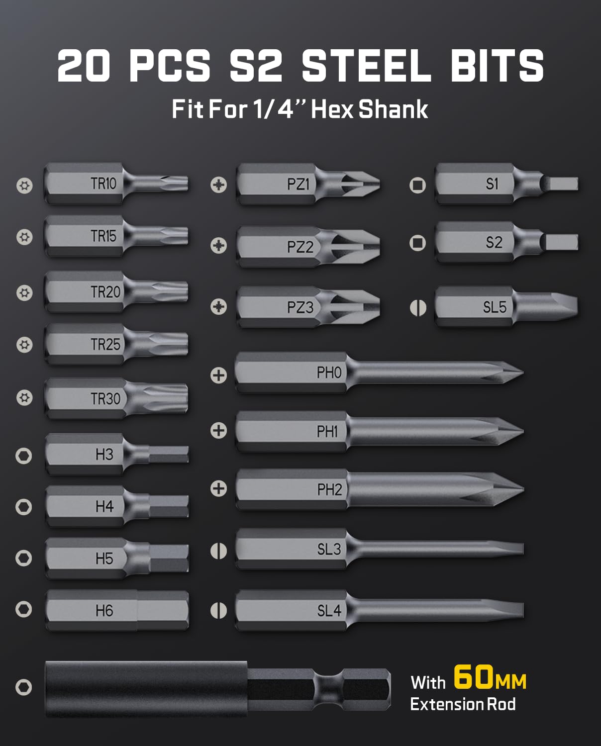 Fanttik S2 Pro Electric Screwdriver, Cordless Screwdriver Set, 7 Torque Settings, 0.5 to 6N.m, 20 Magnetic Bits, 1/4''Hex Shank, with 90° Angle Adapter, for Furniture, Household Repairs(Space Grey)