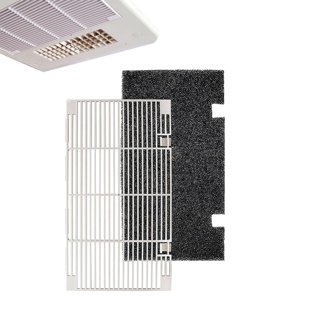 For Dometic 3104928.019 RV Air Conditioner Grille Replacement, AC Vent Cover, RV Cooling System Accessory, Duo-Therm Replacement Air Conditioner Vent Cover with Filter Pads, Polar White, 14.1" x 7.7"