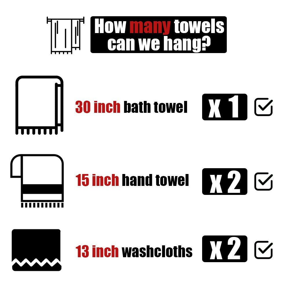 JQK Bath Towel Bar, 33 Inch 304 Stainless Steel Thicken 0.8mm Single Towel Rack for Bathroom, Towel Holder Brushed Finished Wall Mount, Useable Length 30 Inch, TB110L30-BN