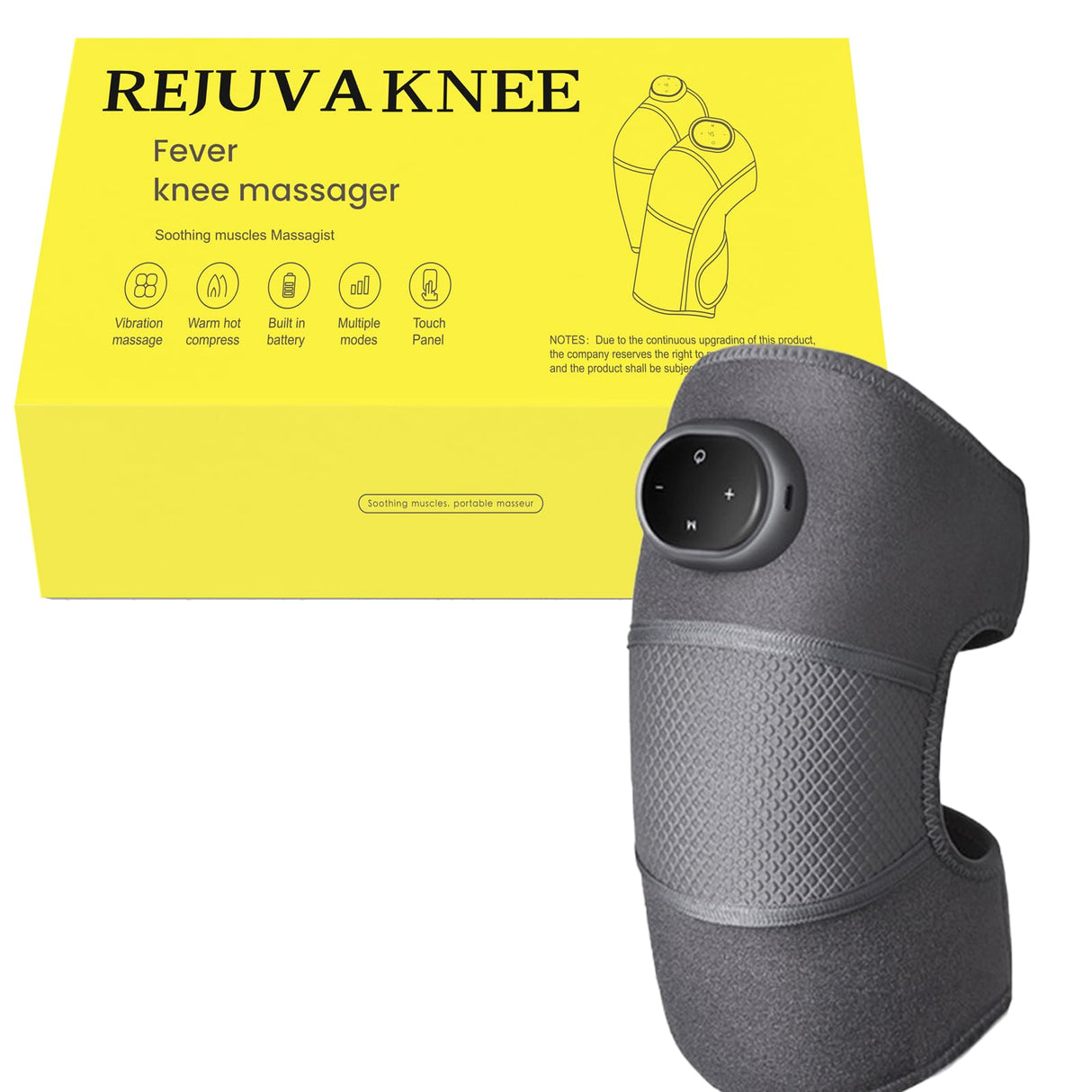 Generic Rejuvaknee Advanced Knee Relief, Multi-functional heated massager with five heating modes and three massage modes. Relieves joint pain and stress. (1), Grey