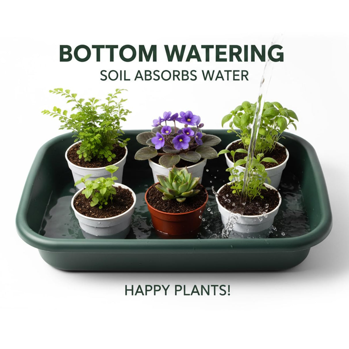 RooTrimmer 2 Pack Plant Repotting Tray – Multifunctional Heavy-Duty Large Capacity Gardening Tool for Seeding, Pot Moving, Soil Mixing, Hydroponic/Soil Cultivation, Transplanting,Black & Green