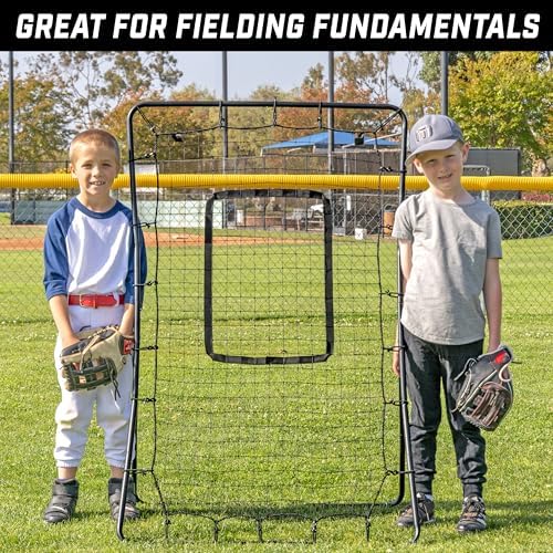 GoSports 5 x 3 ft Baseball & Softball Pitching and Fielding Rebounder - Pitch Back Net with Strike Zone