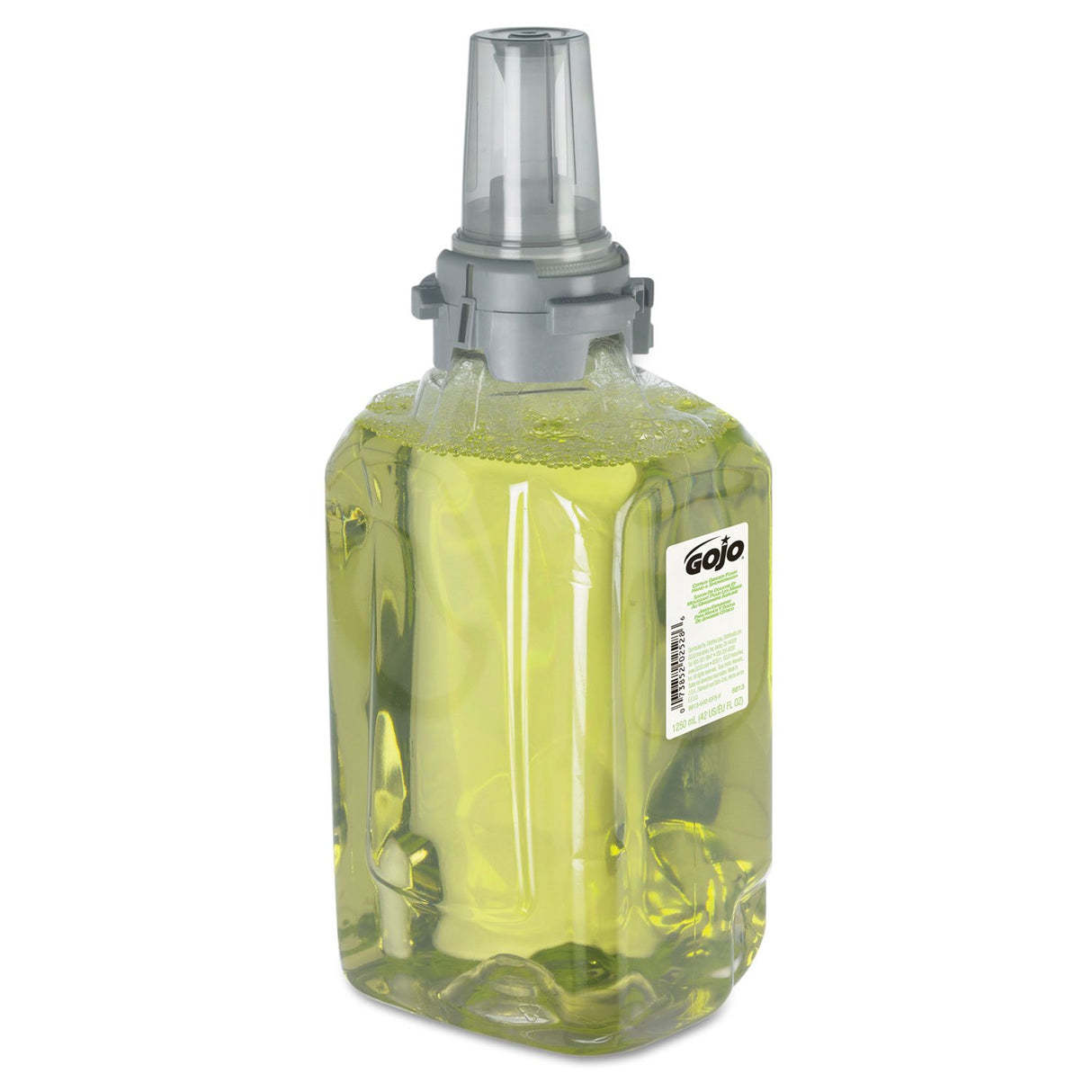 GOJO Foam Hand and Showerwash, Citrus and Ginger Fragrance, 1250 mL Foam Wash Refill ADX-12 Push-Style Soap Dispenser (Pack of 3) - 8813-03