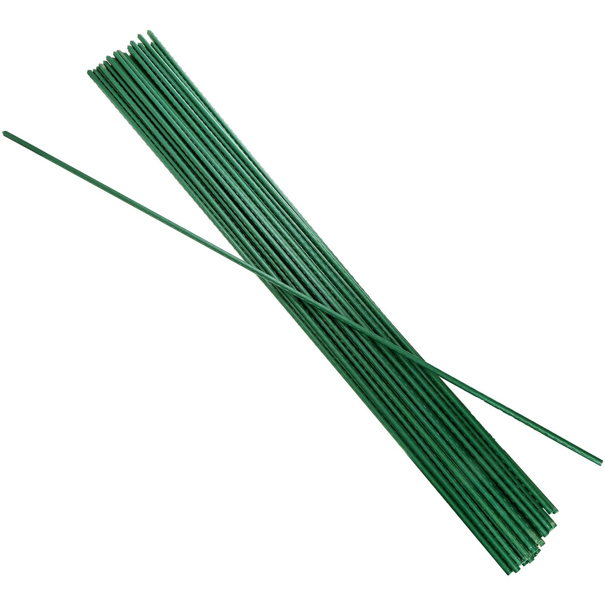 Frcctre 30 Pack 4 Ft Garden Stakes, 48 Inch Sturdy Green Plant Sticks, Plastic Coated Metal Tomato Stakes Support Plant Climbing Support for Tomatoes, Cucumber, Fences, Beans, Potted Plants