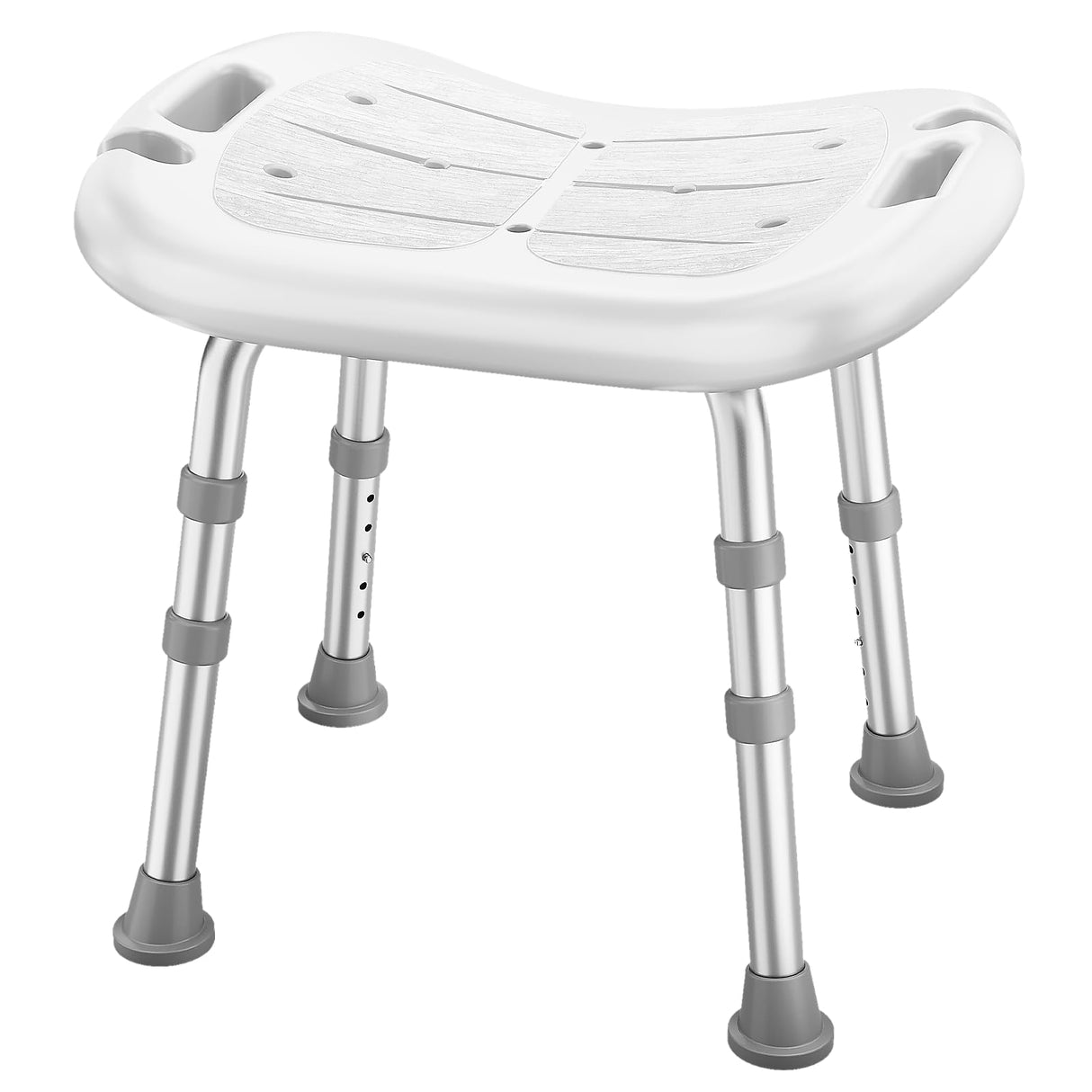 HOMLAND Shower Chair for Inside Shower, FSA/HSA Eligible, Adjustable Shower Stool with Strong Non-Slip Feet, 350 lbs Shower Seat for Inside Tub, Bench Bath Chair for Elderly and Disabled, White