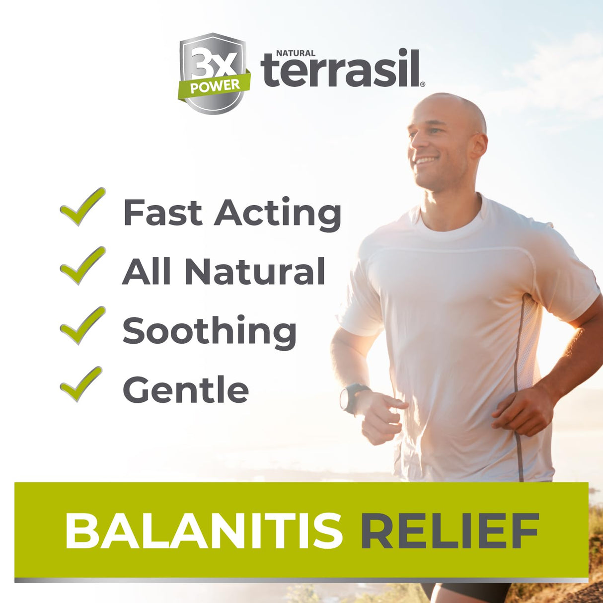 terrasil Balanitis Soap for Men, Soothing Care and Relief from Balanitis Symptoms: Irritation, Itch, Redness and Inflammation. Natural, Dermatologist tested & Hypoallergenic Soap Approved, 75g (3pk)