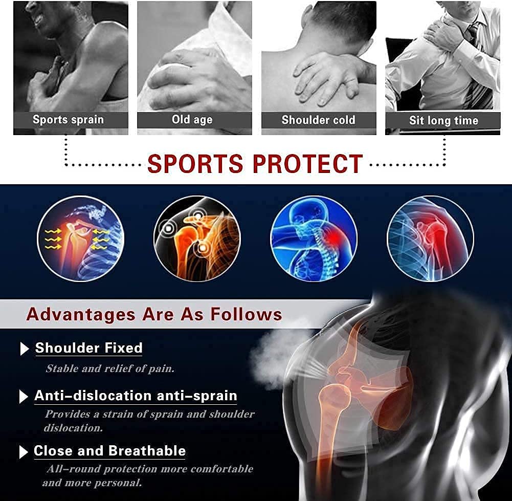 AIRE Shoulder Brace for Men and Women Recovery, Adjustable Shoulder Support for Rotator Cuff, AC Joint Pain Relief, Arm Sling for Injury, Perfect Fit Arm Compression Sleeve (One Size Regular)