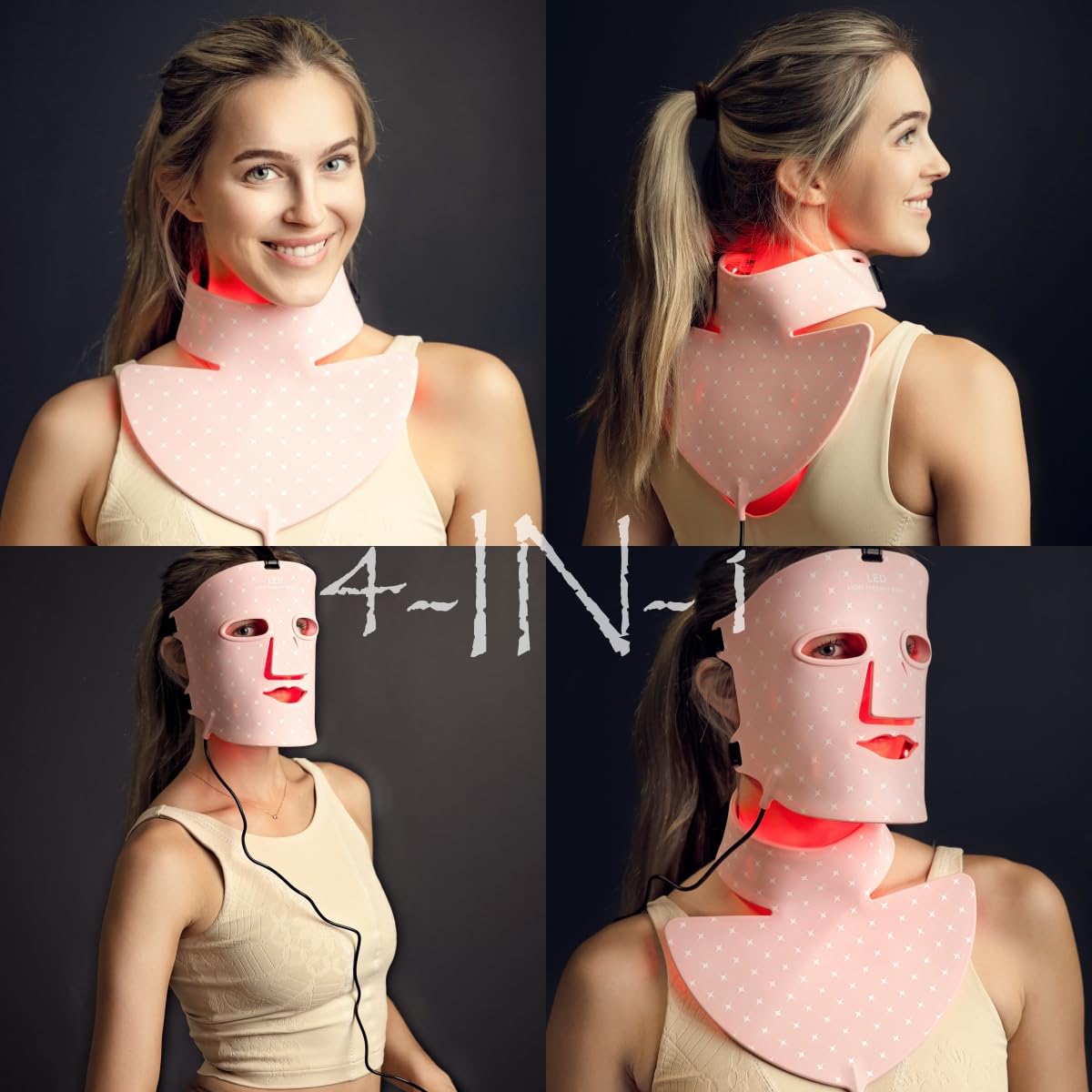 Avorla Beauty LED Light Mask -infrared light therapy red light therapy led facial light Photons Facial Skin Care Wrinkle reduce anti-acne facial light acne treatment beauty device-KFB265