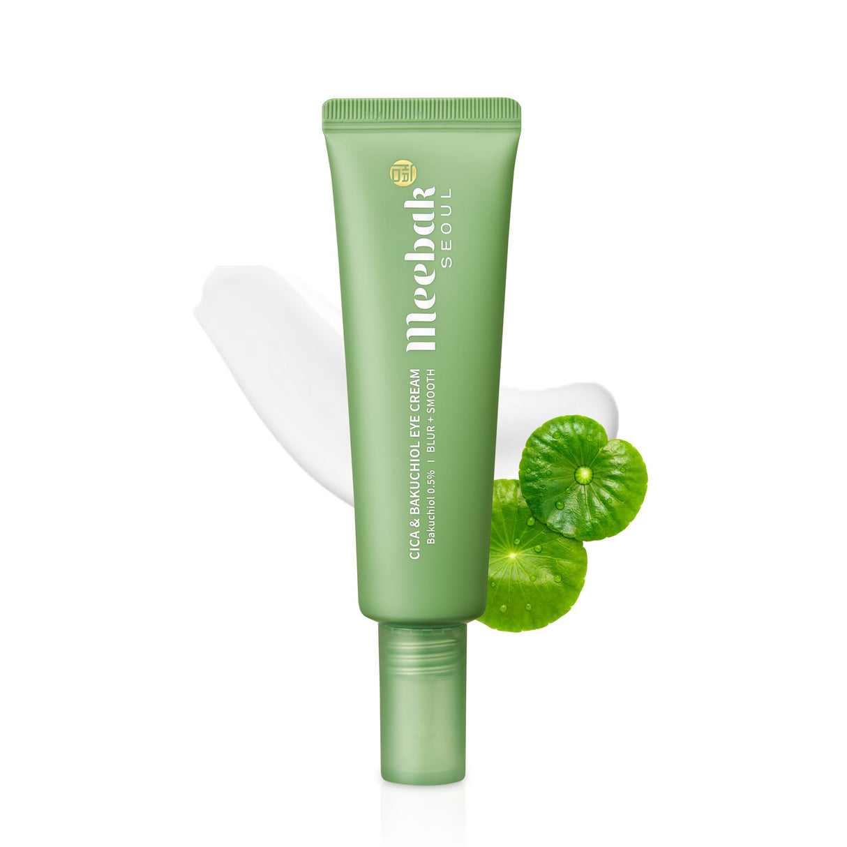 Meebak Eye Cream with Bakuchiol, Caffeine & Cica | Korean Anti-Aging Eye Treatment for Puffy Eye Bags, Dark Circles, Fine Lines & Wrinkles | Energize & Invigorate Eyes