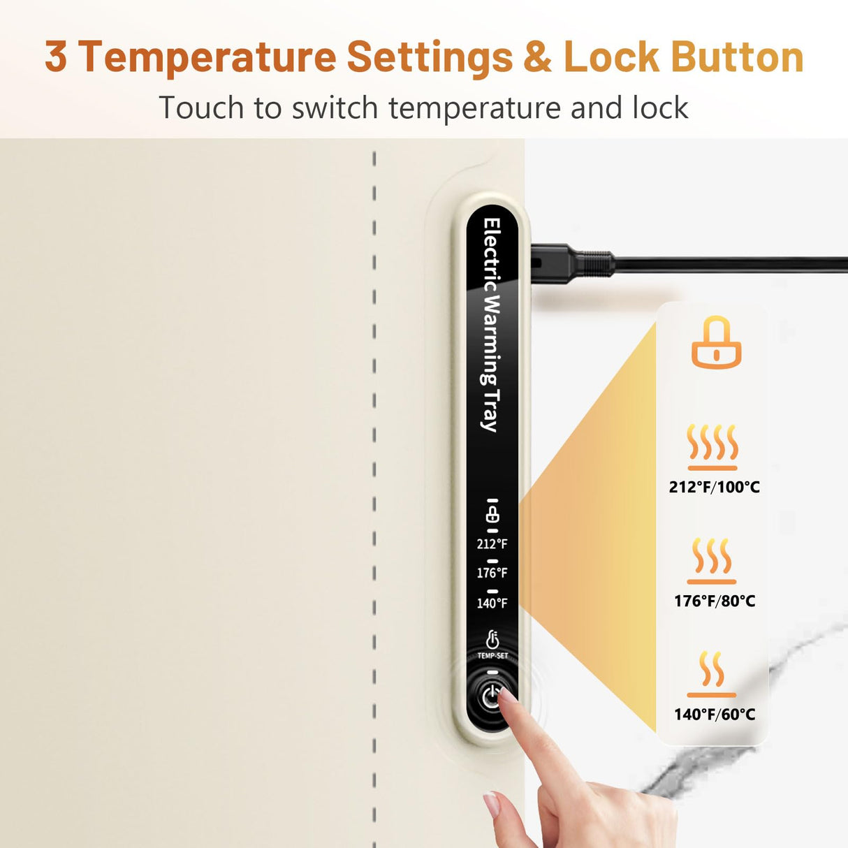 Food Warming Mat, Full Surface Heating Silicone Electric Warming Tray with 3 Level Temperature Settings, Auto Shut-Off, Foldable Roll Up Food Warmer for Parties Buffets, Gatherings