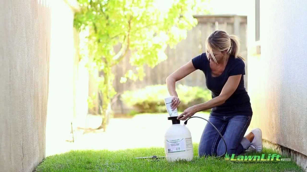 Lawnlift Ultra Concentrated (Green) Grass Paint 64oz. Covers up to 2000 sq feet* Coverage Will Vary depending on Condition of Grass, Sprayer Setting, Dilution Ratio and Desired Shade.
