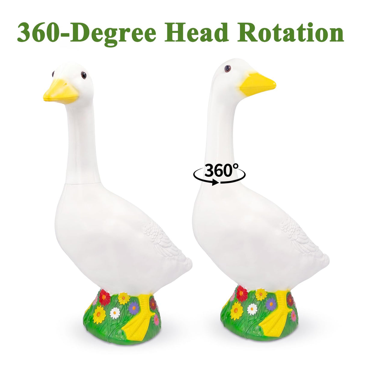 Hofriyo 23 Inch Large Wearable Outfits Porch Goose Statue Figurine, Waterproof Outdoor Sculpture for Front Porch, Patio, Lawn & Garden Decoration, Unique Holiday Birthday Gift for Women