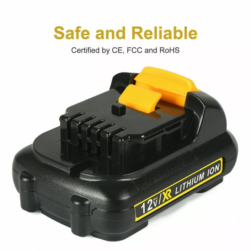 For DeWALT 2Pack 12v 3.0Ah 12 Volt XR Max Lithium Battery For Dewalt DCB127-2 DCB120 DCB121