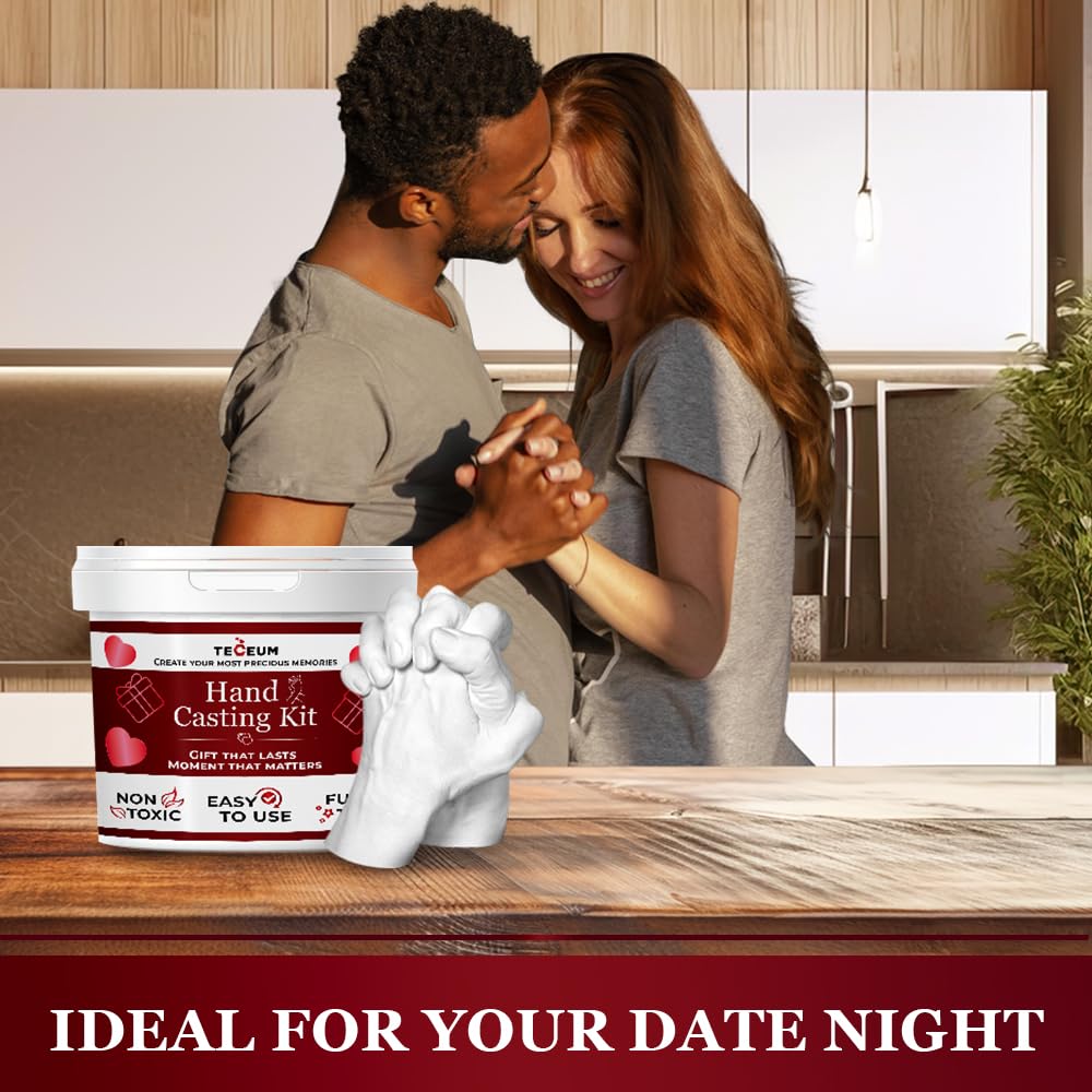 TECEUM Hand Casting Kit β Unique Gift for Babies & Adults β Ideal DIY Gift for Your Loved Ones, Couples, Family β For Wedding, Anniversary, Baby Shower, Motherβs Day, Christmas β Romantic Gifts β Kit1