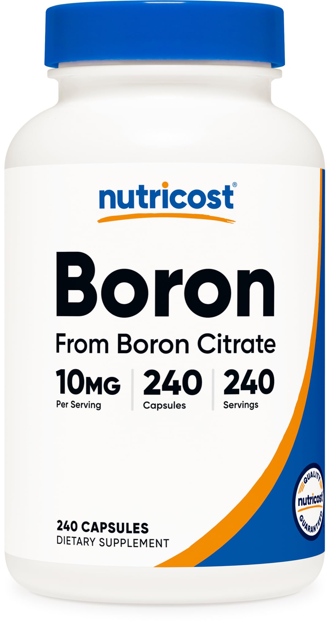 Nutricost Boron Capsules 10mg, 240 Vegetarian Capsules, Gluten Free and Non-GMO