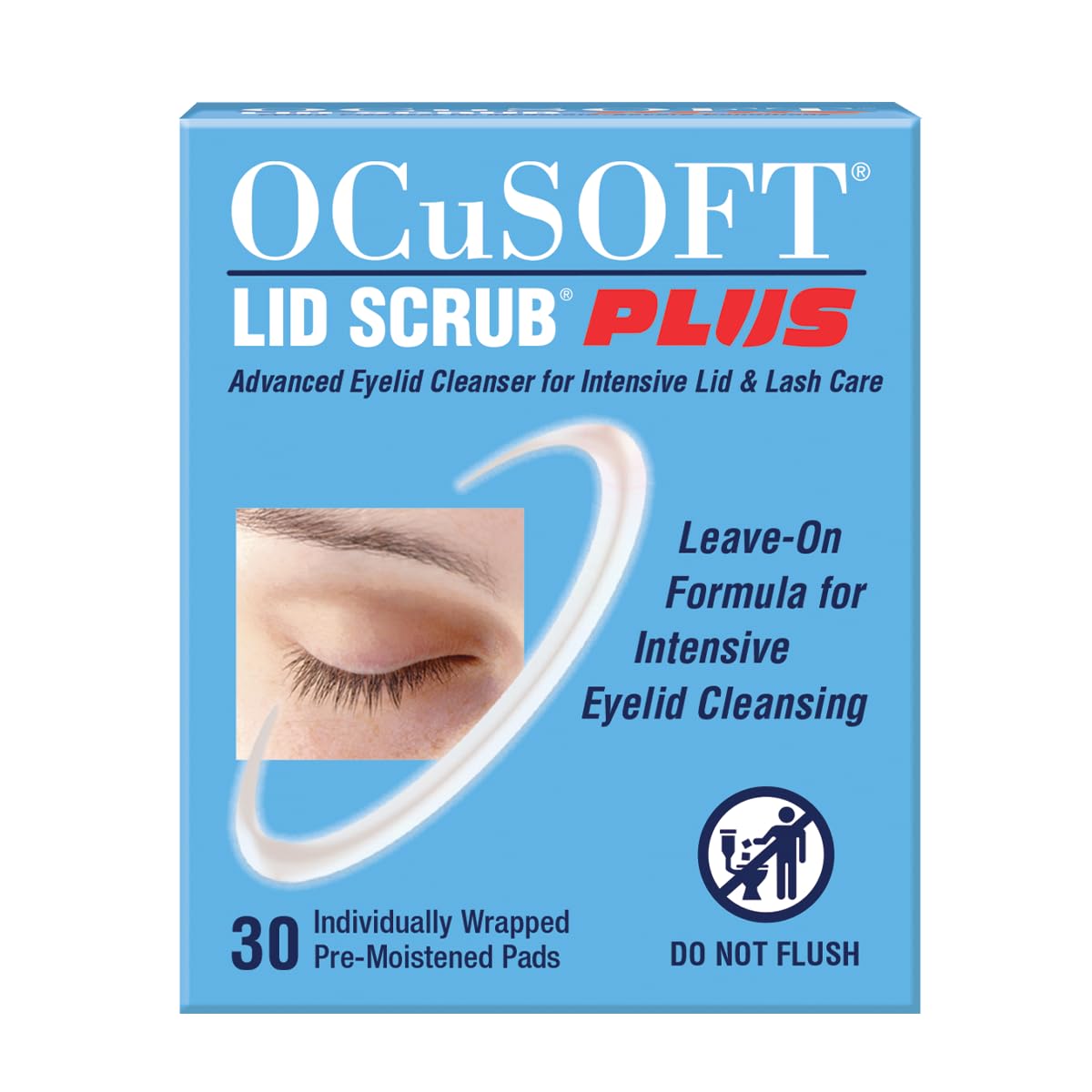 OCuSOFT Lid Scrub PLUS Eyelid Cleanser – 30 Pre-Moistened Pads