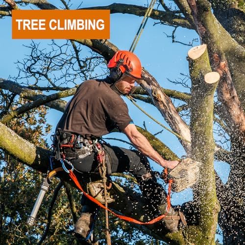 Heavy Duty Locking Climbing Carabiner - Favofit 25KN 42KN UIAA Certified Auto Lock Carabiner Clip for Arborist - 3.9'' Large Rock Climbing Hook for Hammock Rappelling Hunting