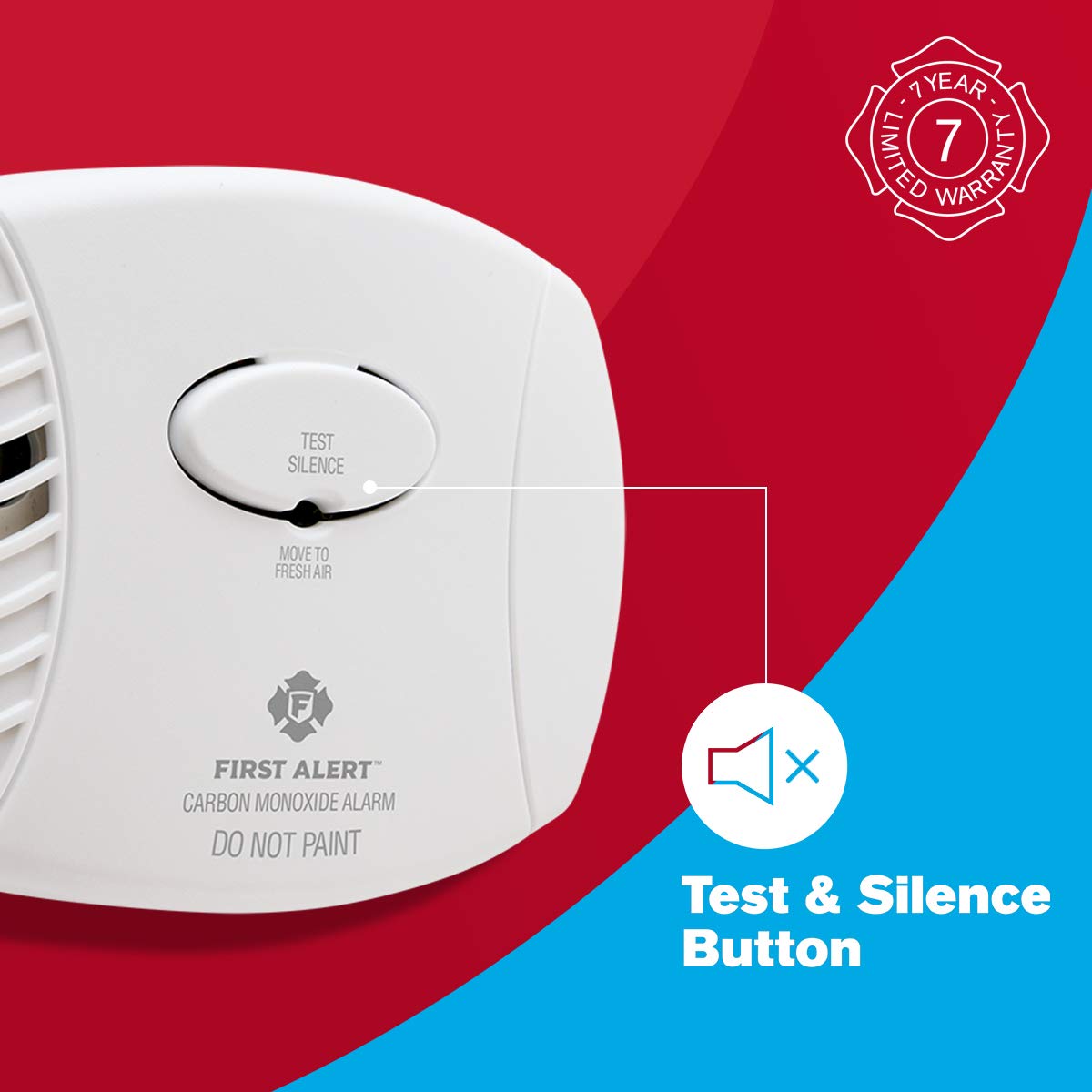 First Alert Carbon Monoxide Detector, Plug-In Alarm with Battery Backup, CO606, White, 1-Pack