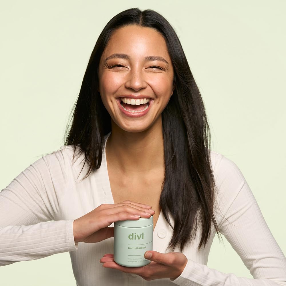 divi Hair Vitamins for Women and Men - Made with Clean and Science-Backed Ingredients to Grow + Thicken - Create a Healthy Hair Environment - 30 Day Supply, 120 Count