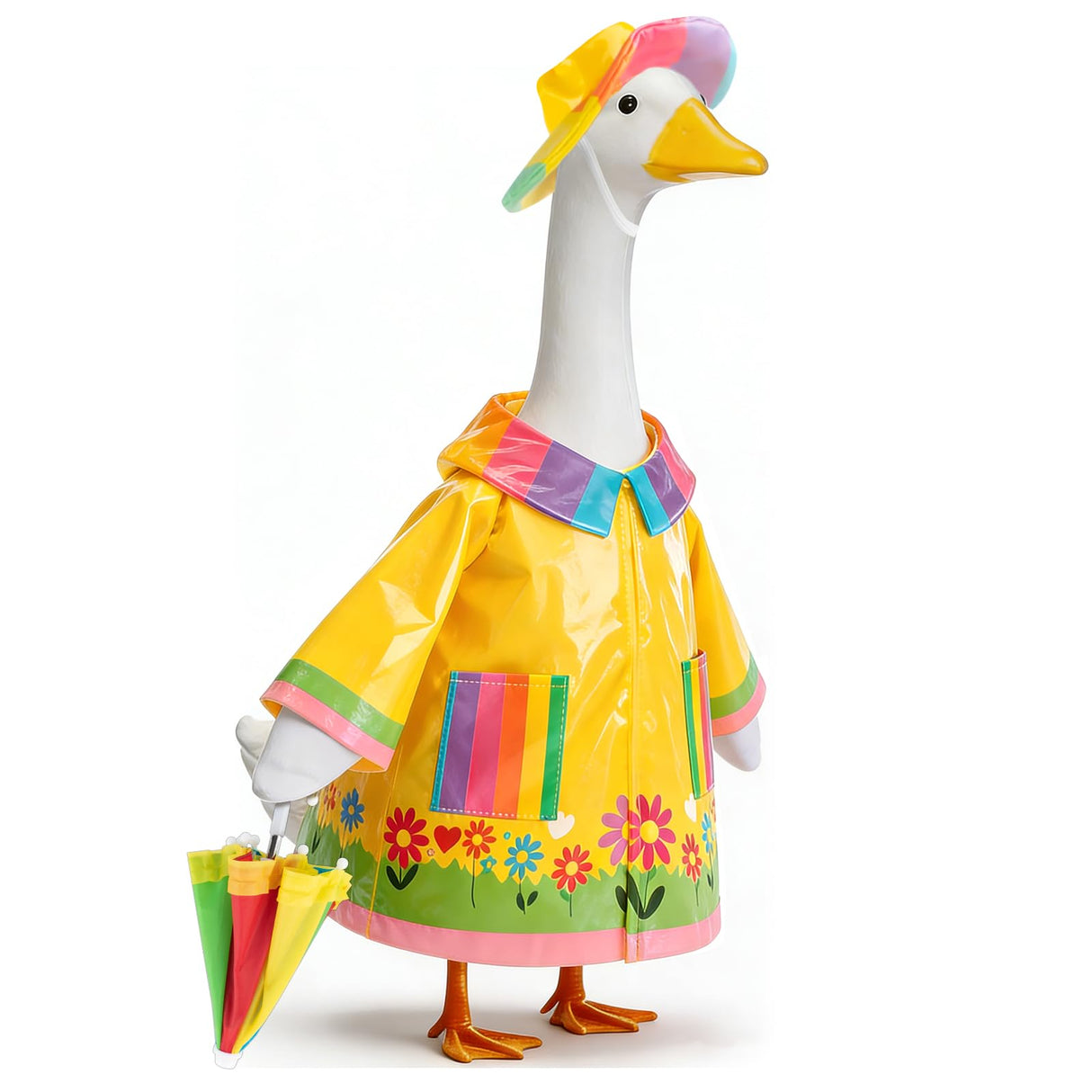 TAZKZZY Raincoat Porch Goose Outfits, Spring Goose Clothes for Garden Decor
