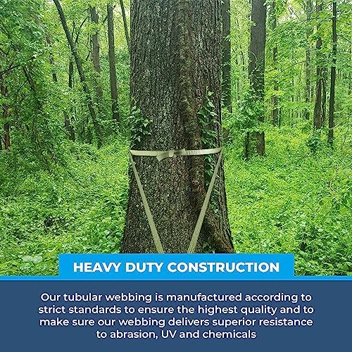 Rock-N-Rescue Professional Grade Nylon Tubular Webbing - Heavy-Duty 1-inch, Rescue Equipment for Mountaineering Rappelling Arborist Safety Gear, Firefighting and Rescue Gear