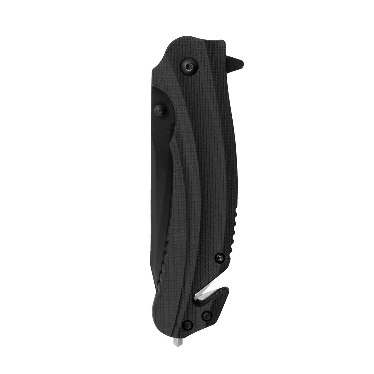 Kershaw Barricade Pocket Knife, Black Design, 3.5 Inch Stainless Steel Drop Point Blade, Multifunction Rescue EDC with Assisted Opening, Everyday Carry Pocket Knife for Men and Women