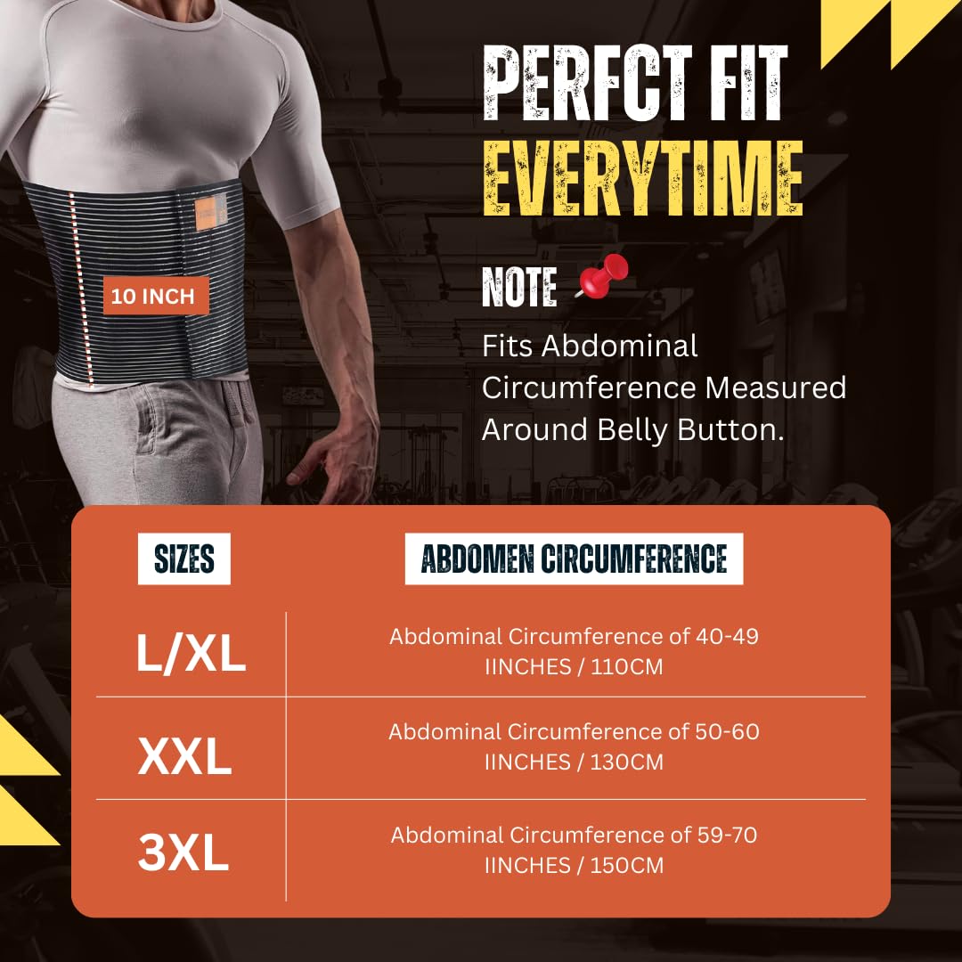 Everyday Medical Plus Size Umbilical Hernia Support Belt I Pain and Discomfort Relief from Umbilical, Navel, Ventral and Incisional Hernias I Hernia Binder for Big Men and Large Women I XXL/2XL