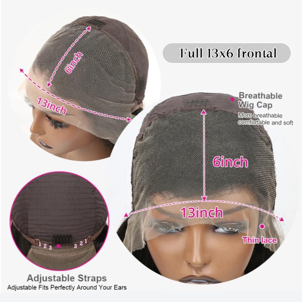 Aoque Chocolate Brown Lace Front Wig Human Hair 30 Inch 200% Density 13x6 Hd Transparent Body Wave Lace Front Brown Wigs Human Hair 4# Glueless Wigs for Women