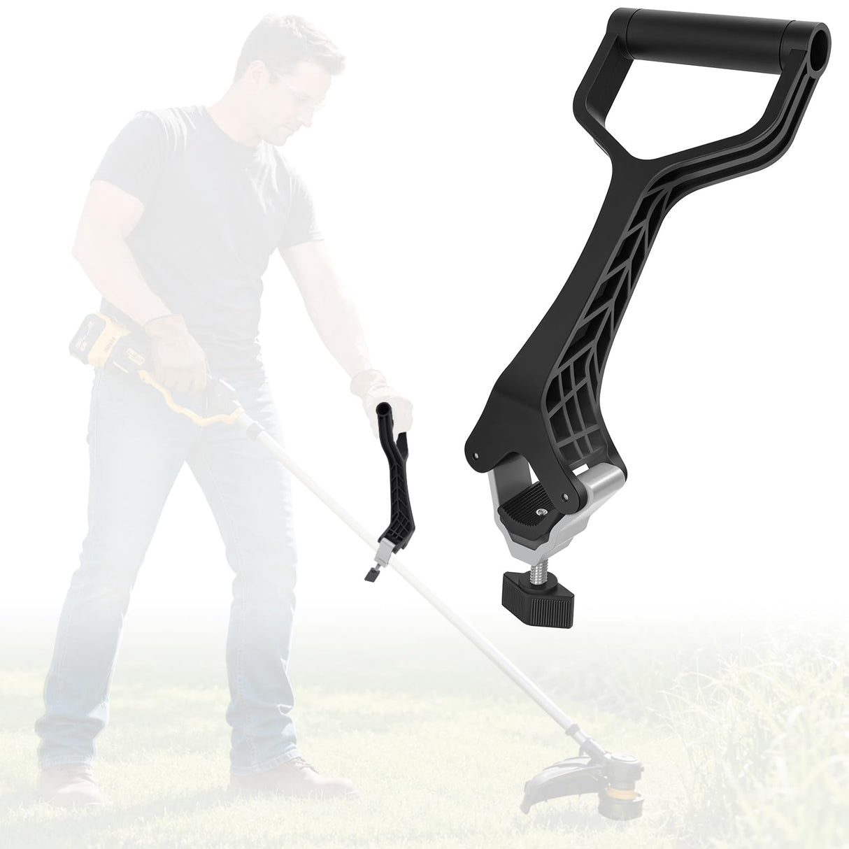 KJX Shovel Handle Replacement, Ergonomic Weed Trimmer Handle Extension