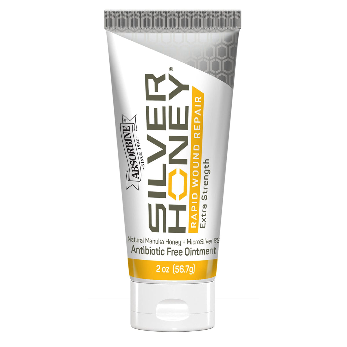 Absorbine Silver Honey Rapid Wound Repair Ointment 2oz Tube, Manuka Honey + MicroSilver BG, Horse & Large Animal Wound Care